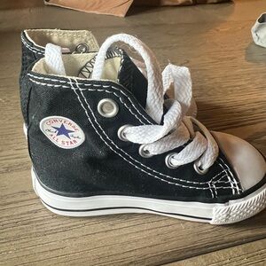 Converse Baby Black and White High-Top Sneakers